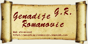 Genadije Romanović vizit kartica
